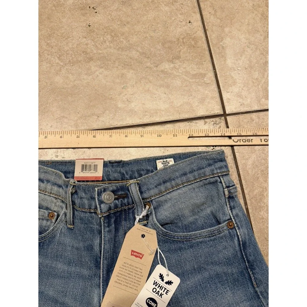 Levis Jeans Mens 28x30 511 White Oak Cone Denim Blue Slim Straight Fit NEW